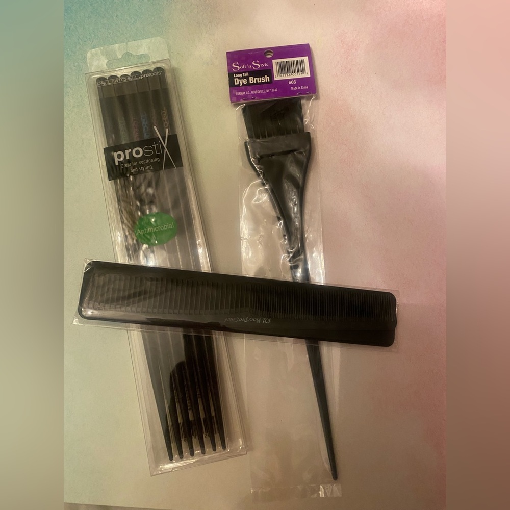 Color brush, carbon comb , sectioning sticks